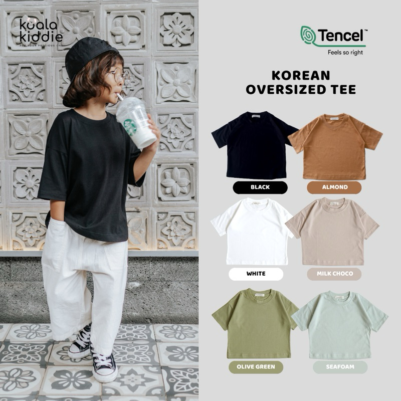 KOALAKIDDIE - KOREAN OVERSIZE TEE | Kaos Oversize Anak | Kaos Anak Polos | Kaos Anak TENCEL™️ | Kaos