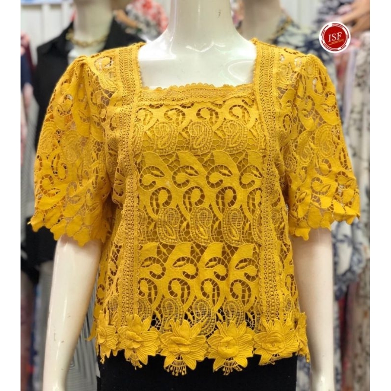 Atasan brokat bangkok crop premium import terbaru by an an