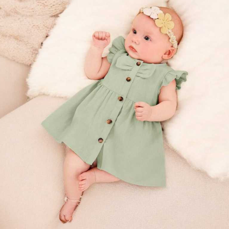 Dress Bayi Perempuan Terbaru Bahan Crinkle Airflow