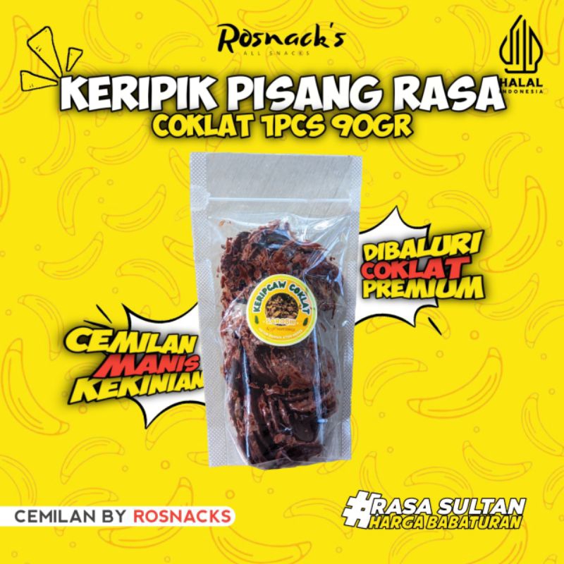 

Keripik Pisang Coklat Lumer Rasa Cokelat 90gr || Cemilan Terbaru Dari Rosnacks