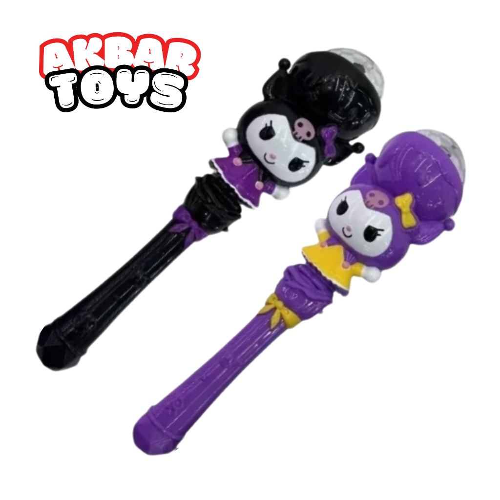 Tongkat Stick Kuromi Frozen Lampu Disco Mainan Tongkat Ajaib Anak