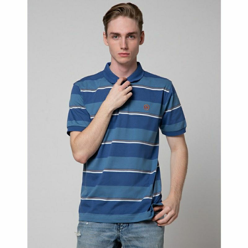 Nevada Jersey Stripe Kaos Polo Pria / kaos nevada / nevada / kaos pria /  kaos salur / motif salur /