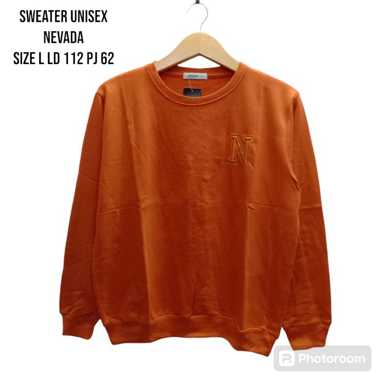 sweater NEVADA pria wanita kekinian motif bordir