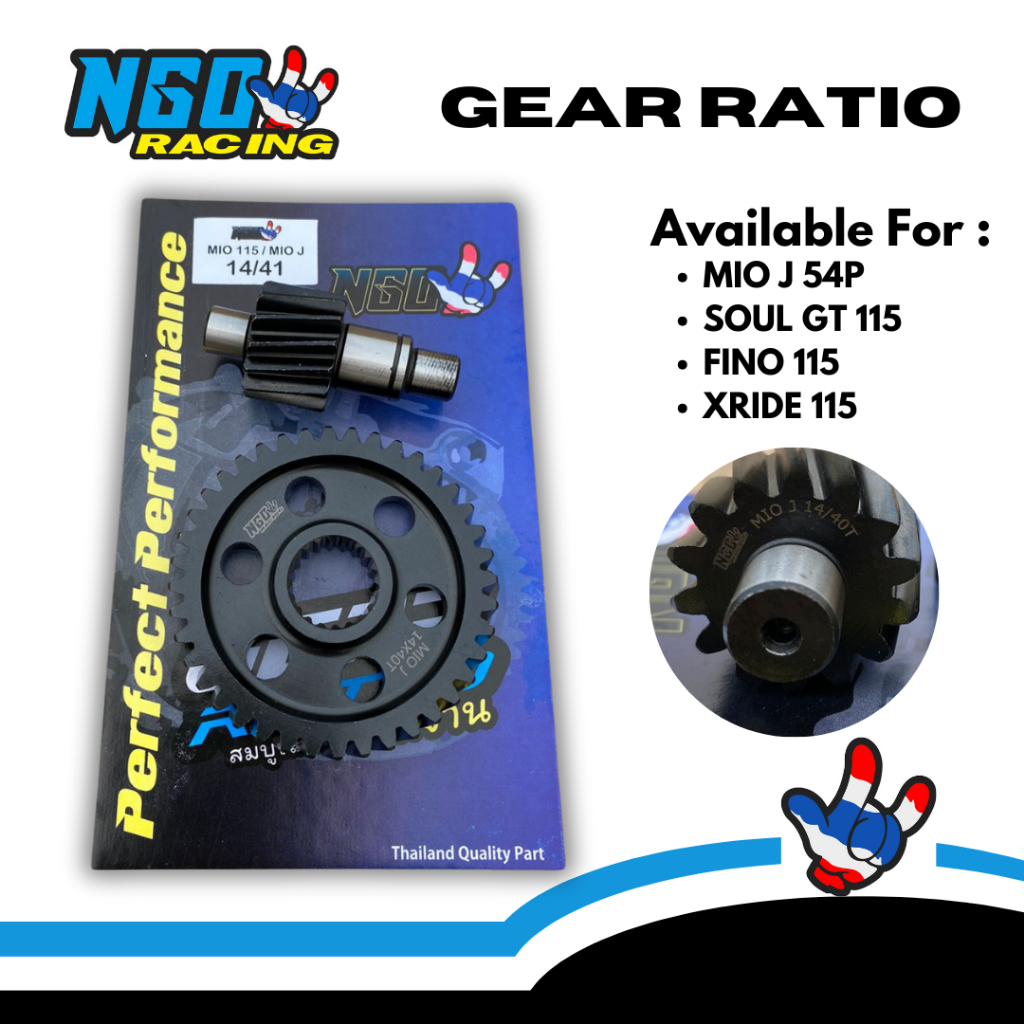 Gear Ratio Gigi Rasio Mio J Mio GT Fino Fi 115 Soul GT 115 Xride 115 NGO Racing