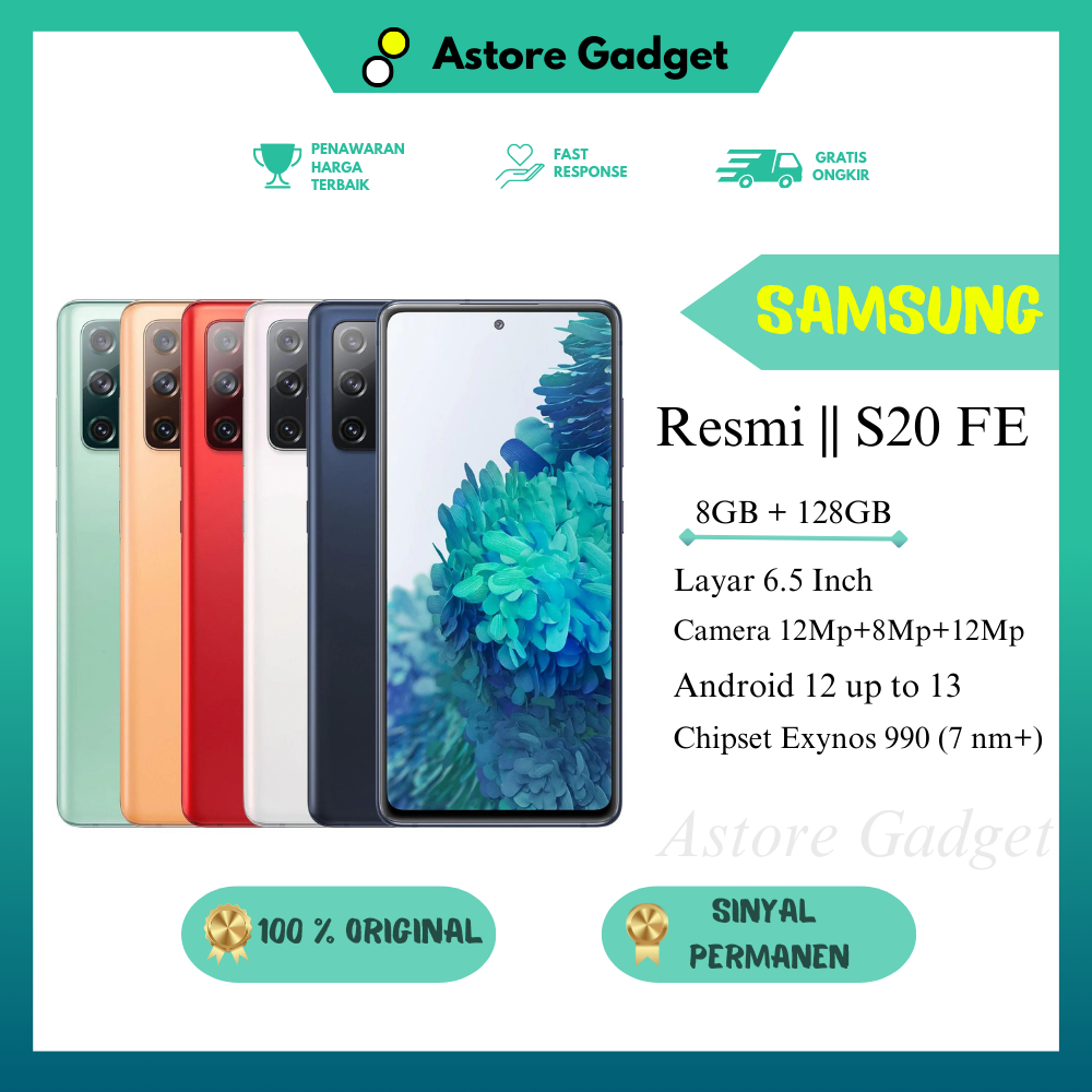 SAMSUNG S20 FE 128GB/256GB - RAM 8GB - ORIGINAL RESMI SEIN - Bekas - Fullset