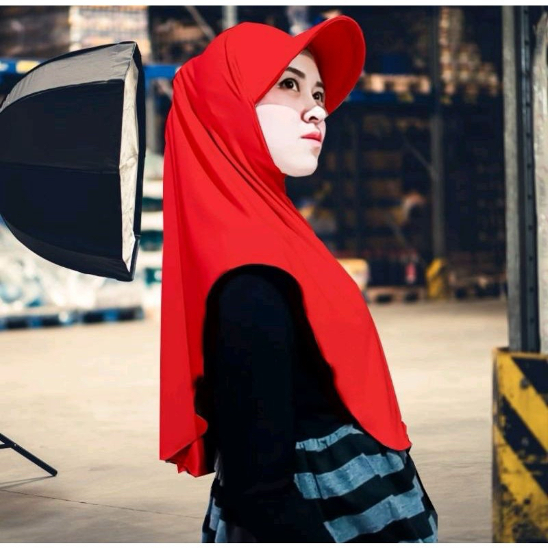 HIJAB JILBAB TOPI SPORTY HIJAB GOWES JILBAB OLAHRAGA