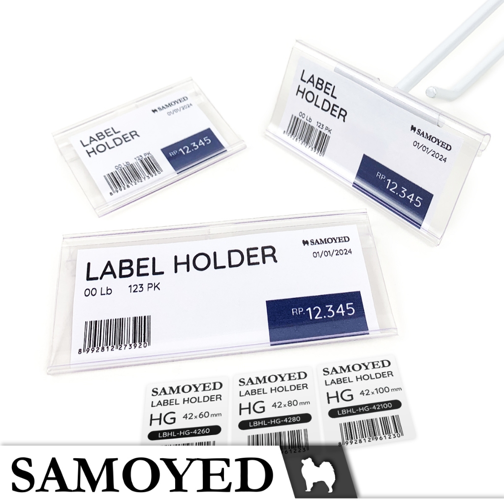 

Tempat Label Produk / Harga / Shelf Price Tag / Display / Label Holder Samoyed LBHL-HG