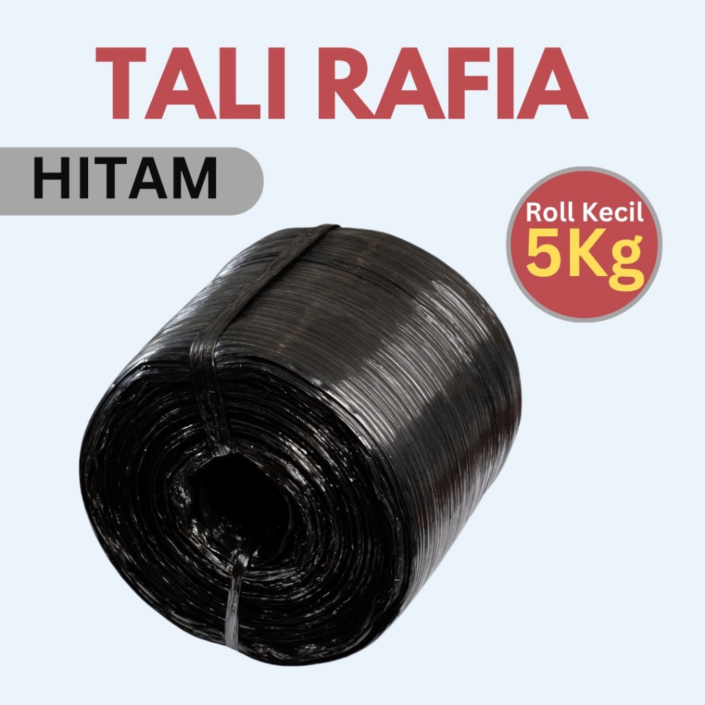 

Tali Rafia Plastik Roll Kecil Hitam Ukuran ±5 kg an