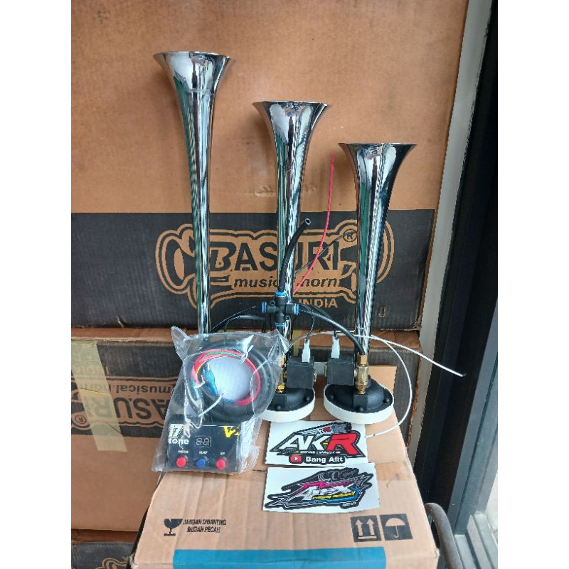 klakson model basuri 3 corong sama.modu 17 naada angklung