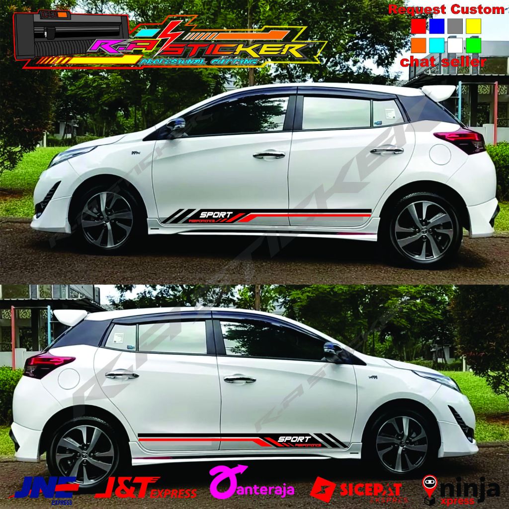 stiker mobil yaris ayla dll stiker cutting list body samping minimalis