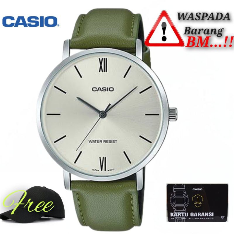 jam tangan pria Casio mtp-vt01l-3budf / Casio original mtp-vt01l-3b
