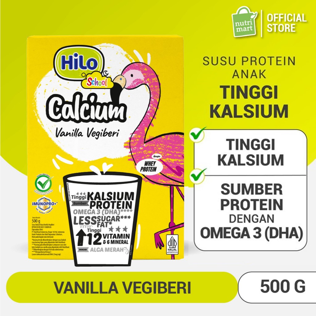 

HiLo School Vanilla Vegiberi 500 gram - Susu Tinggi Kalsium Rendah Lemak