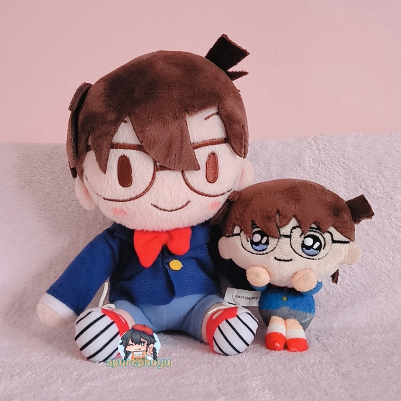 Gantungan Boneka Detective Conan Fuwa Petit Plush Edogawa Conan Ball Chain Plush