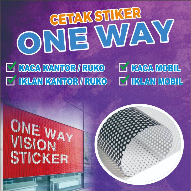 CETAK STIKER KACA ONE WAY VISION
