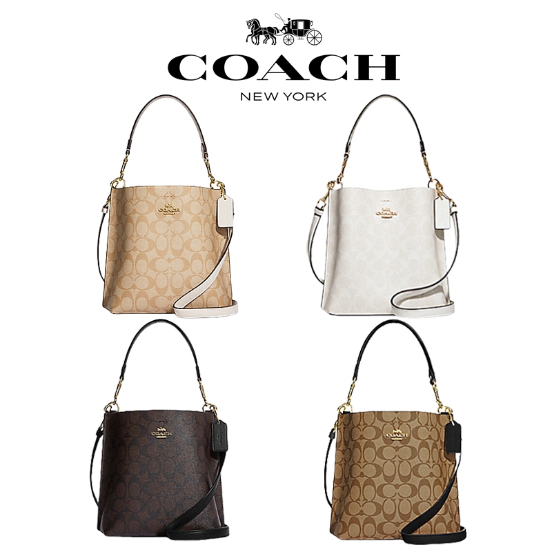 COACH Mollie Bucket Bag 22 In Signature Canvas Coach Tas Bahu Wanita Coach Tas Selempang Wanita Coac