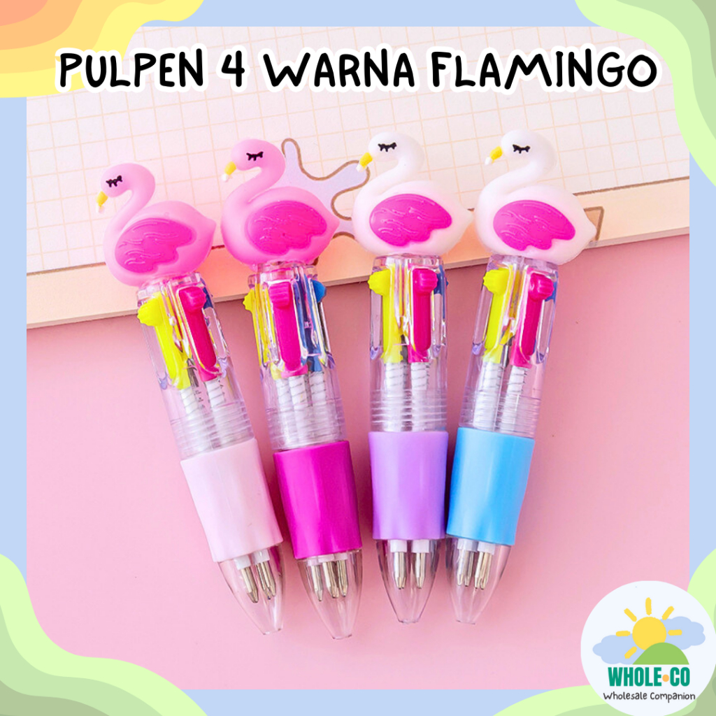 

Pulpen 4 Warna Mini Flamingo Premium Pink Putih Burung Angsa Swan Lucu Unik Imut Termurah Grosir Cod