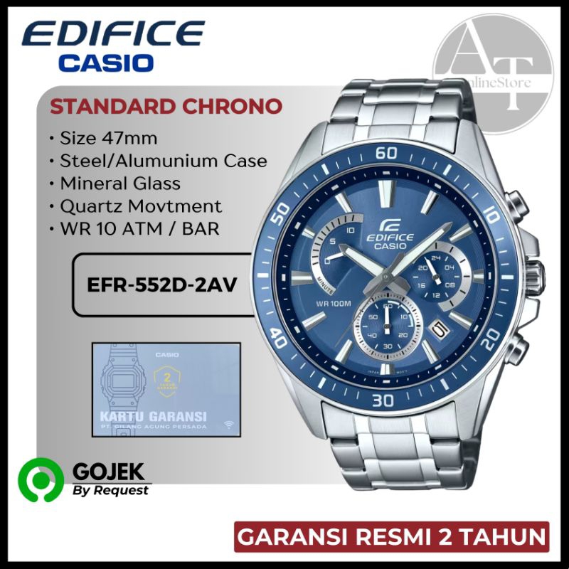 Jam Tangan Pria Casio Edifice EFR-552D-2AV EFR552D ORIGINAL Resmi