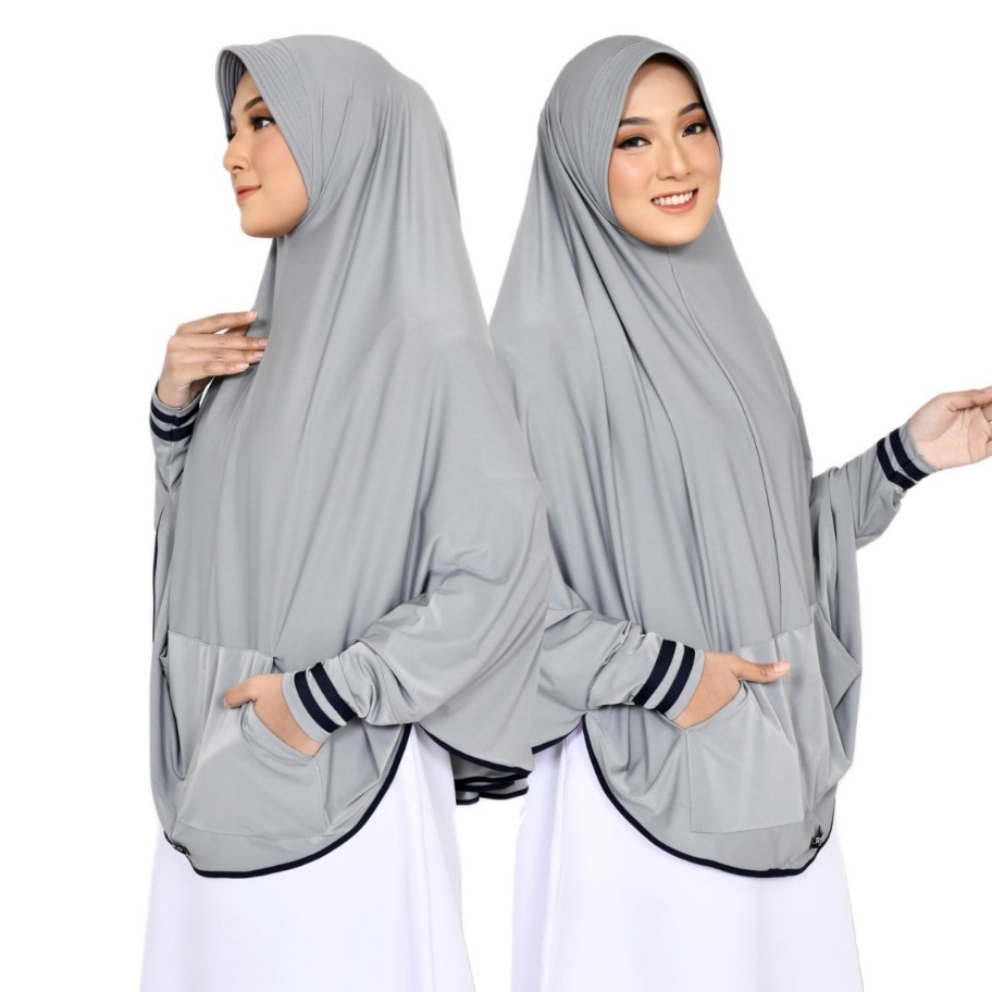 Super Jilbab Lengan Saku Kinanti Hijab bergo Lengan  Jilbab Khimar  Bergo Instan