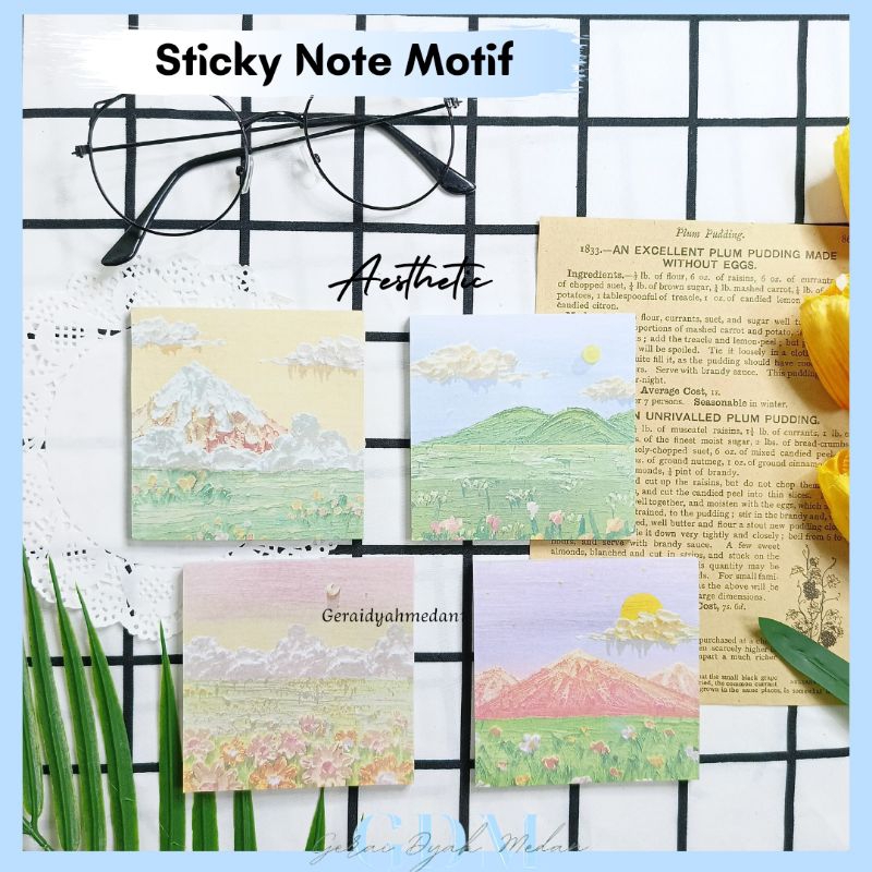 Sticky Note Motif Aesthetic