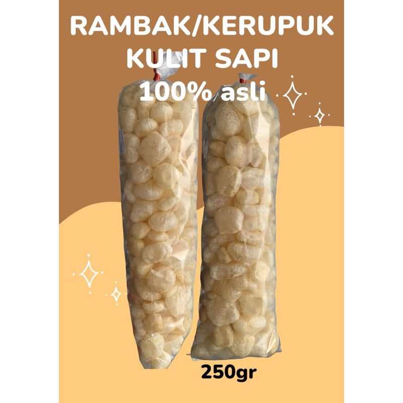 

Kerupuk Kulit Sapi Rasa Asin Gurih 250gr