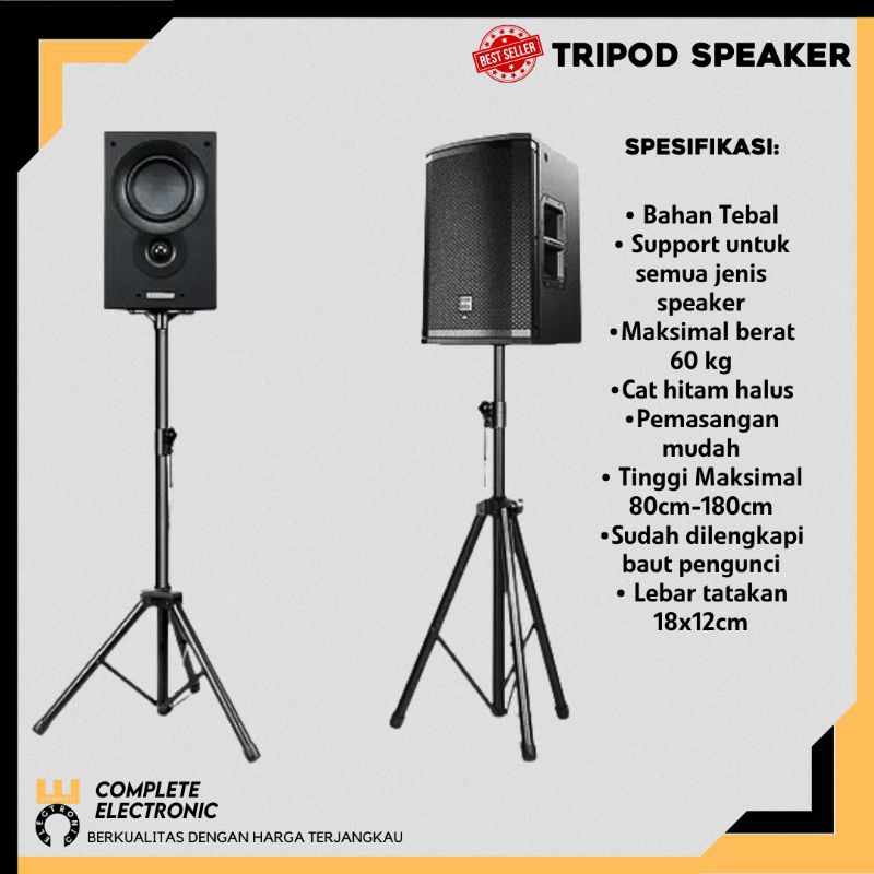 Stand Speaker/Speaker Stand Tripod Stand Speaker 1 Set Full