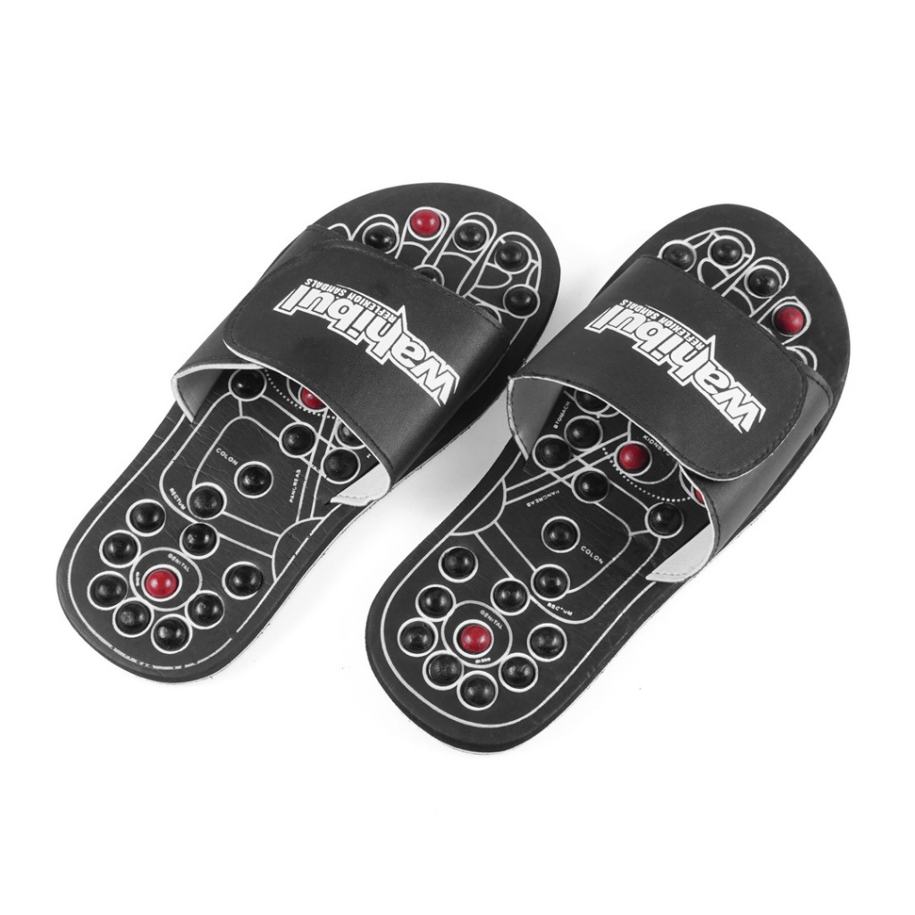 Sandal Rematik Kesehatan Refleksi Terapi Pria Wanita Empuk Karet Kayu