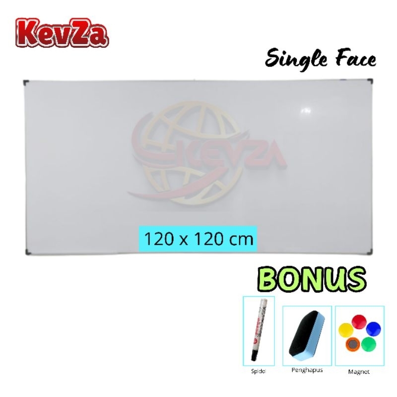 

Papan Tulis Whiteboard Gantung Single Face MAGNETIK 120×120 cm