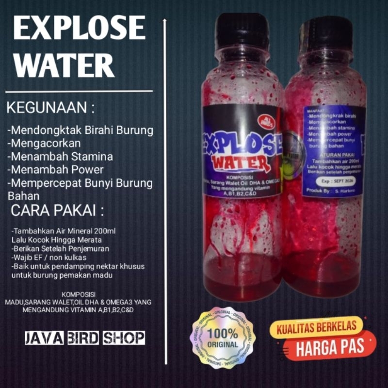 doping sogon,pleci-EXPLOSE-WATER-BAHAN-ALAMI-ORIGINAL