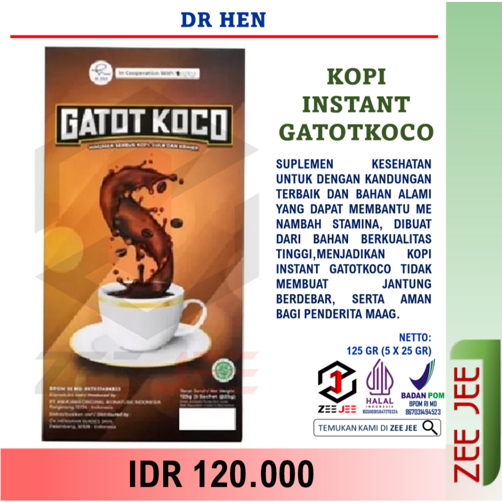 

[Privasi Terjamin] Dr. Hen Gatotkoco Instant Coffee