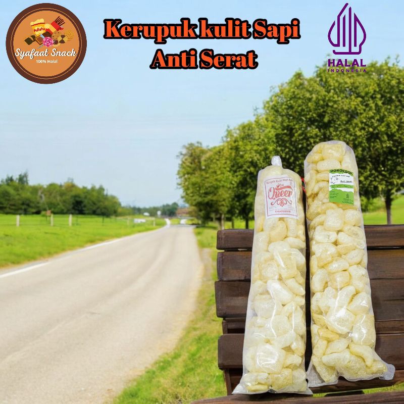 

Kerupuk kulit sapi anti seret (dorokdok) Rasa Original 150gr