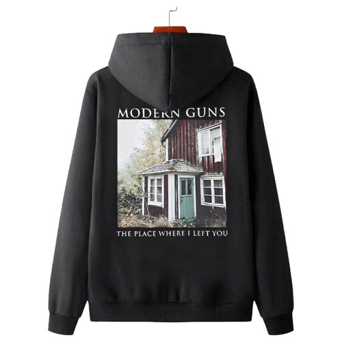 Jaket Hoodie Band Modern Guns - The Place Where I Left You | Hoodie Jumper & Ritsleting Bahan Cotton