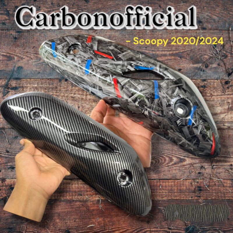 TAMENG KNALPOT SCOOPY LED NEW CARBON WTP
