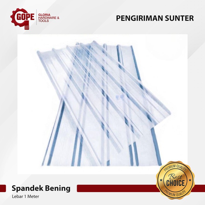 Spandek Bening Material Atap Transparan Lebar 1 Meter