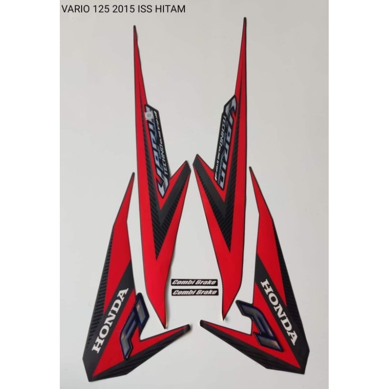 striping motor Honda Vario 125 ISS 2015 body hitam