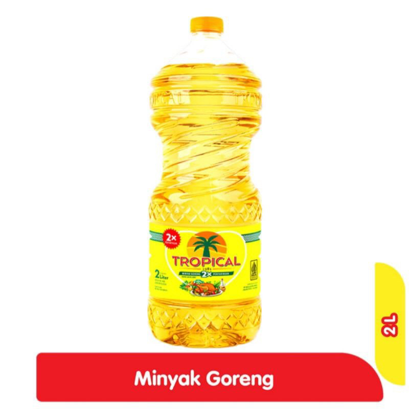 

Minyak goreng Tropical 2 liter Kemasan Botol