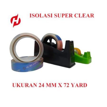 

LYSASHOP SOLASI LAKBAN BENING 12 & 24MMx72YARD HOKI TAPE SOLATIP SUPER LAKBAN SELOTIP