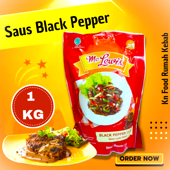

Sauce Mc Lewis Blackpepper 1 KG/ Saus Blackpapper/Saus Lada Hitam 1 kg