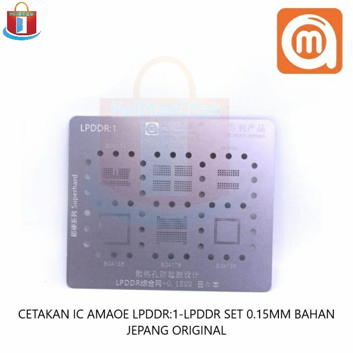 Amaoe DDR1 LPDDR1 Cetakan IC BGA Stencil For BGA 78 96 128 190 180 170 60 84 134 200 168 178 DDR RAM