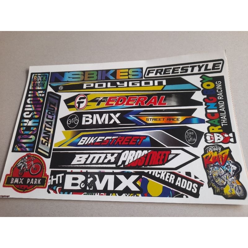 

1 lembar setiker tempelan setiket bmx