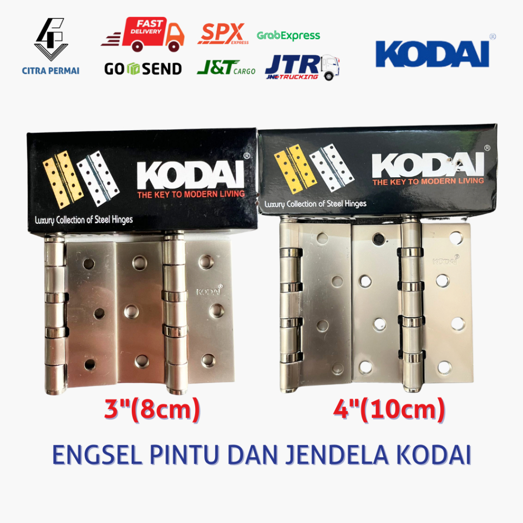 ENGSEL PINTU JENDELA KODAI 3" DAN 4" / ENGSEL PINTU KODAI /  ENGSEL JENDELA KODAI / ENGSEL BERKUALIT