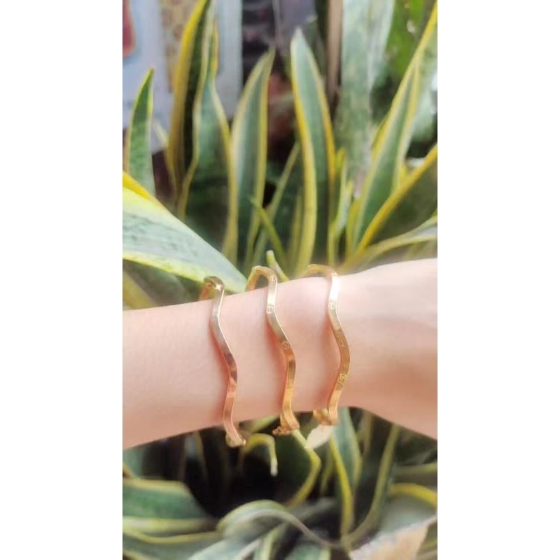 gelang cr gelombang emas 8k