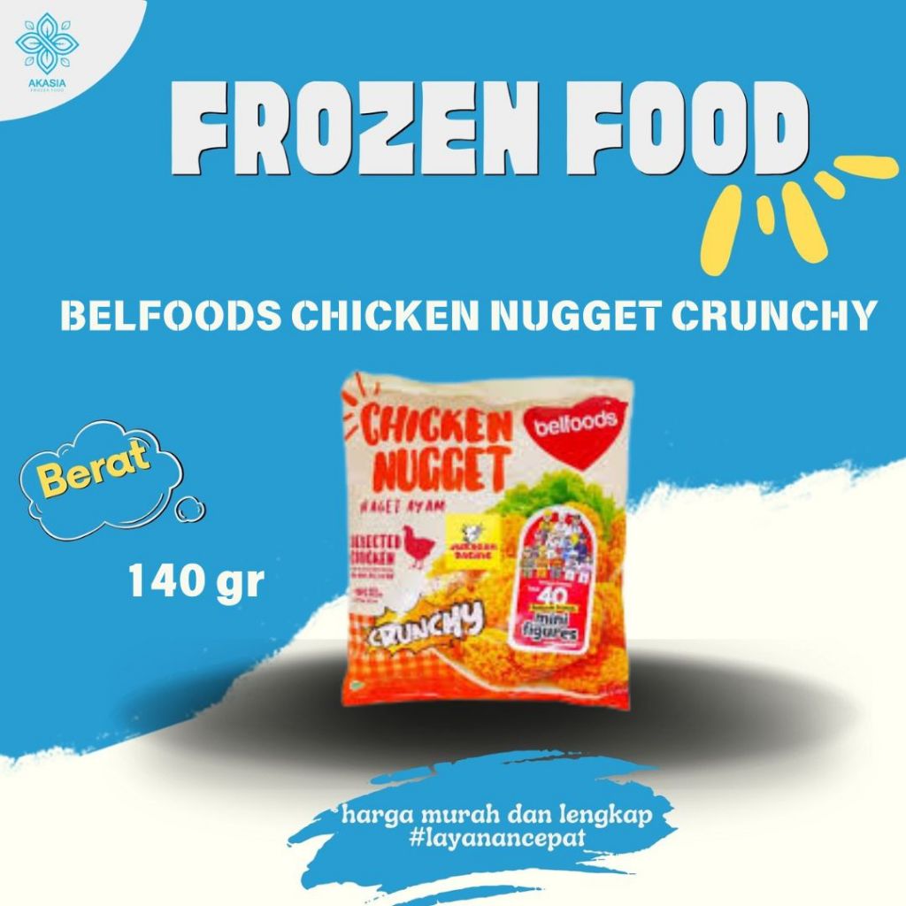 

BELFOODS NUGGET CHICKEN AYAM CRUNCHY (140, 500gr)