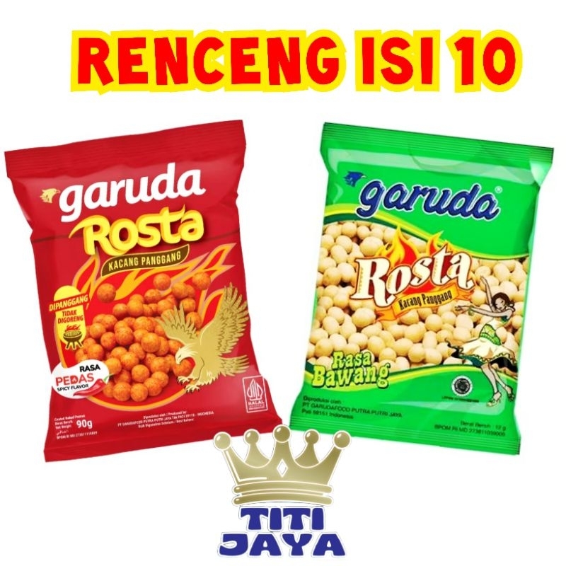 

KACANG PANGGANG GARUDA ROSTA RENCENG ISI 10 RASA BAWANG SACHET SNACK BISKUIT WAFER JAJAN ANAK 1000 GROSIR TERMURAH