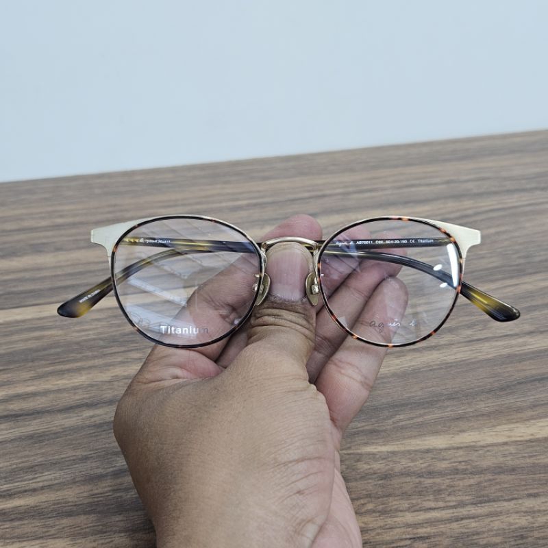 kacamata wanita agnes b 70011 C02 50 titanium tortoise gold original