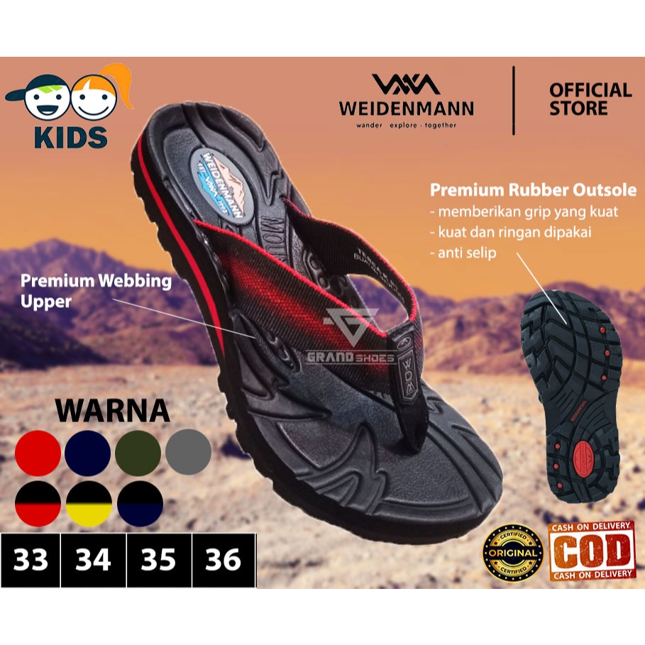Weidenmann weidenman sandal jepit gunung  anak laki laki unisex casual ORIGINAL