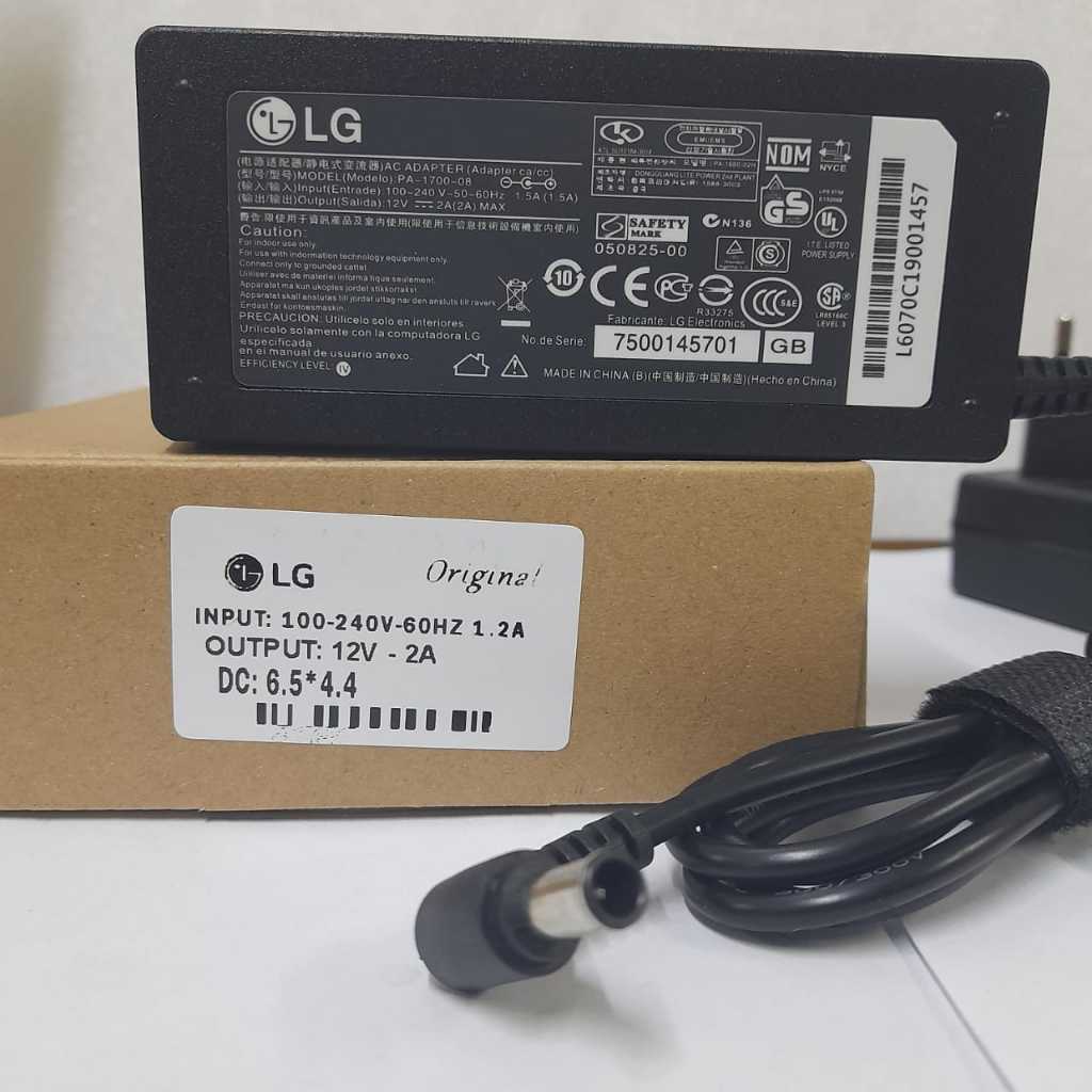 LG 12V 3A e2250v e2250vv 12V 3A Adaptor Charger Monitor LG