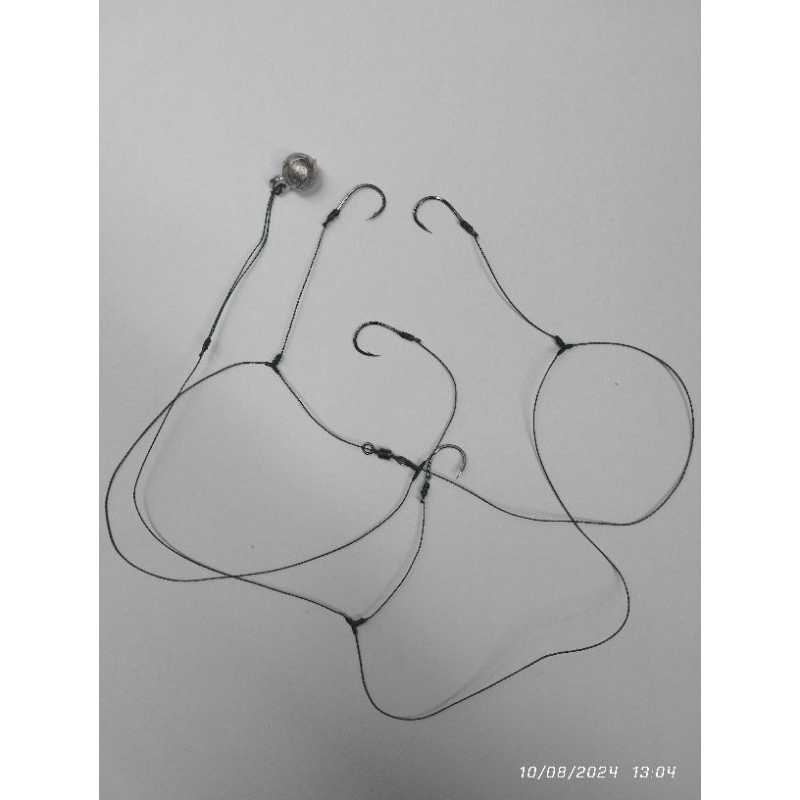 Rakitan Pancing Bawal Cabang 5 Mata Kail Siap Pakai Nomer 5