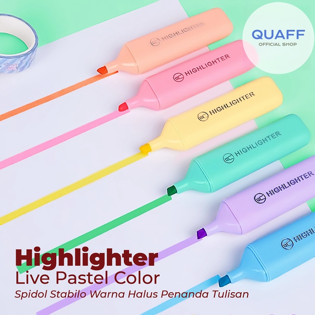 

6Pcs Highlighter Set Highlighter Live Pastel Color Pen Marker Pena Spidol Stabilo Penanda Tulisan Warna Pastel HIGHLIGHTER SET VANCO