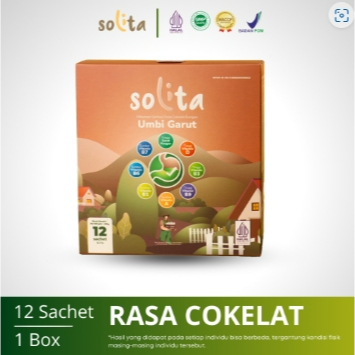 

SOLITA(ISI 12)RASA COKLAT Nutriflakes Sereal Umbi Garut Asam Lambung Maag Official 1 Box