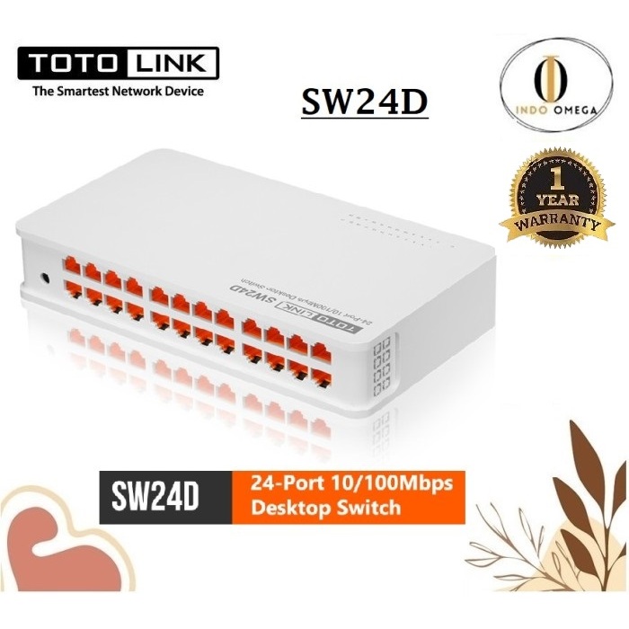 TOTOLINK SW24D - 24 Port 10/100Mbps Desktop Switch